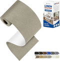 KING MOUNTAIN Linen Repair Patches, Self-Adhesive Linen Fabric Patches, 4 X 63 inch Extra Size, Multi Color, Can be Used for Linen Sofa Repair and Linen Clothes Repair（Khaki1.0