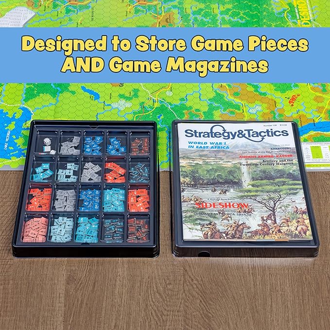 Toy Vault Wargaming Magazine Counter Trays (5-Pack); Flat Pack Tray Game Piece Storage