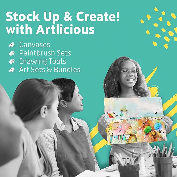 Artlicious 1000 Pcs Wooden Craft Sticks – Food-Grade Popsicle Sticks for Crafts & ice Cream Sticks – Wooden Sticks for Crafts, Wood Craft Sticks, Popsicle Sticks Bulk (Natural, 4.5" x 3/8")