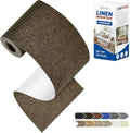 KING MOUNTAIN Linen Repair Patches, Self-Adhesive Linen Fabric Patches, 4 X 63 inch Extra Size, Multi Color, Can be Used for Linen Sofa Repair and Linen Clothes Repair (Dark Brown2.0)