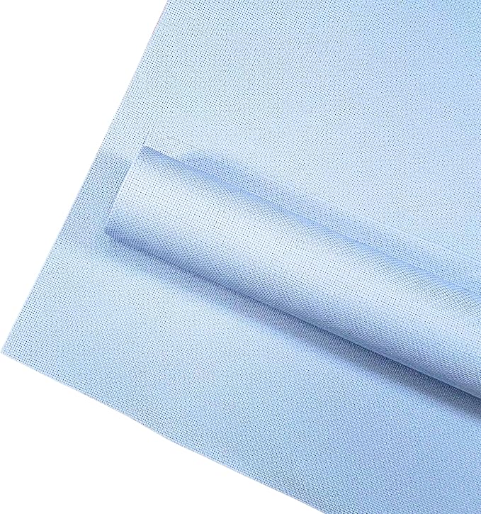 2 Sheets of Light Blue 14 Count Aida Cloth – 21 x 21 Inch Pre-Cut Fabric Squares – Cross Stitch Fabric – 100% Cotton – Ideal for Needlework & Embroidery – The Knotty Unicorn