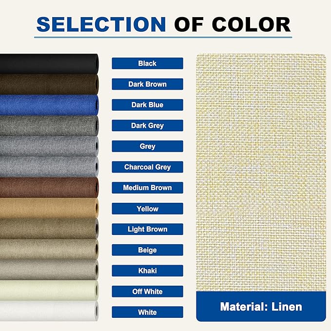 KING MOUNTAIN Linen Repair Patches, Self-Adhesive Linen Fabric Patches, 4 X 63 inch Extra Size, Multi Color, Can be Used for Linen Sofa Repair and Linen Clothes Repair (Beige 1.0)