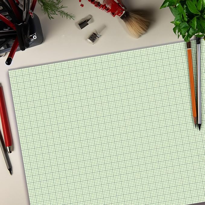 30 Pack 24" x 36" Large Graph Paper Bulk Graph Paper Pad Large Grid Paper Sheet Graph Paper Grid Paper Graph Paper for Drafting Engineering Blueprint Drawing Architect Designer Mathematician
