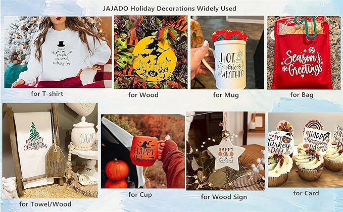 JAJADO Chalk Paste Paint for Christmas Stencils Set 20 Pcs, Winter Silk Screen Reusable Adhesive Print Xmas Mesh Transfers for Craft on Wood DIY T-Shirt Gift Card