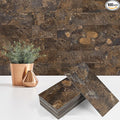 100 Pieces Peel and Stick Backsplash for Kitchen, 3" x 6" PVC Subway Tile 2025 Upgraded Rust Slate Backsplash Stick on Tile Elevate Kitchen, Bathroom, Fireplace,RV