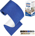 KING MOUNTAIN Linen Repair Patches, Self-Adhesive Linen Fabric Patches, 4 X 63 inch Extra Size, Multi Color, Can be Used for Linen Sofa Repair and Linen Clothes Repair (Navy Blue)