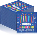 60 Pcs Happy Hanukkah Cocktail Paper Napkins 6.5 x 6.5 Inches Disposable Paper Napkins Dessert Beverage Napkin for Decoupage Luncheon Napkin for Party Wedding Birthday Party