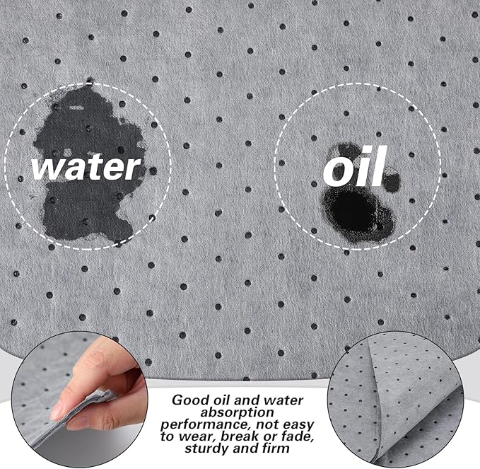 Weewooday 25 Pieces Oil Absorbent Pads 19.69 x 15.75 Inch Oil Spill Mat Garage Accessories Water Absorbent Mat for Leaks Liquids Absorbing Protecting Home Garage Basement