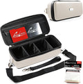 Quiver Time Ivory Bolt Card Carrying Case fits Pokemon Cards and other TCG Games - Storage Bag for Playing/Trading Cards and Deck Box (Straps, Dividers & 100 Apollo Card Sleeves)