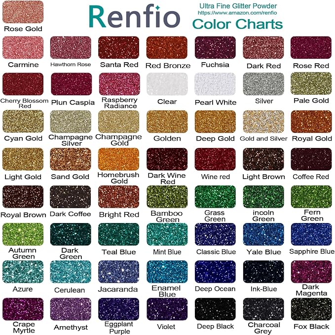 Renfio Ultra Fine Glitter Powder Metallic Resin Glitter 2.11 Oz (60g) PET Flakes Crafts Sequins 1/128" 0.008" 0.2mm Epoxy Chips Flakes for Tumblers Slime Christmas Roses Decorations - Wine Red
