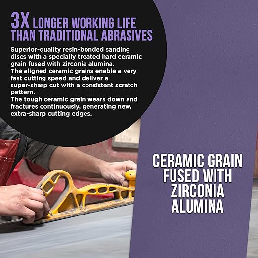 Dura-Gold Premium 180 Grit PSA Purple Film Ceramic Longboard Sandpaper, 2-3/4" Wide Continuous 20 Yard Roll - Self Adhesive Stickyback for Auto & Wood Air File Long Board Sanders, Hand Sanding Blocks