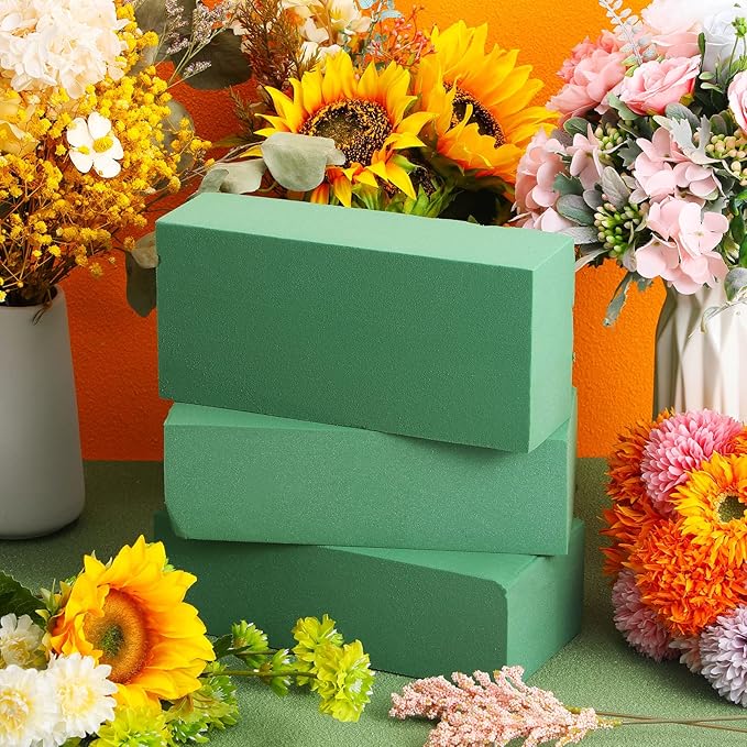 Pangda 30 Pcs Floral Foam Blocks 7. 9''lx3. 5''wx2. 4"h Green Wet and Dry Flower Foam for Fresh and Artificial Flower Arrangements Bulk Florist Supplie for Wedding, Birthdays, Diys, Arts, Crafts