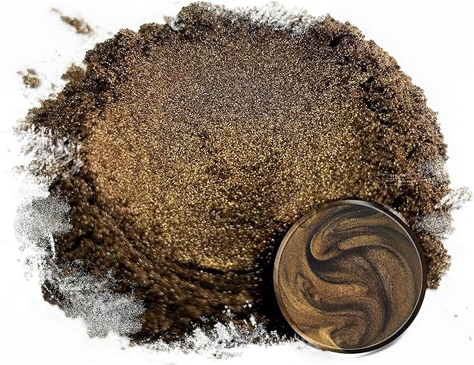 Eye Candy Pigments Premium Brown Mica Powder - Bushido Brown (25gr) - for Epoxy, Resin, Soap, Paint, Woodworking, Acrylic Pouring, Bath Bombs, Fishing Lures - DIY Arts and Crafts Additive