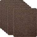 Azobur Coarse Linen Repair Patches, 6 Piece Self-Adhesive Linen Fabric Patches, Multi Color, Can be Used for Linen Sofa Repair and Linen Clothes Repair, Quick Fix Sofa.(Dark Brown)