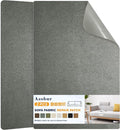 Azobur Couch Patch Repair Fabric,Microfiber Fabric, Self-Adhesive, for Sofa Repair and Upholstery, 2 Pieces, 9.5 x 11 inches (Gray)