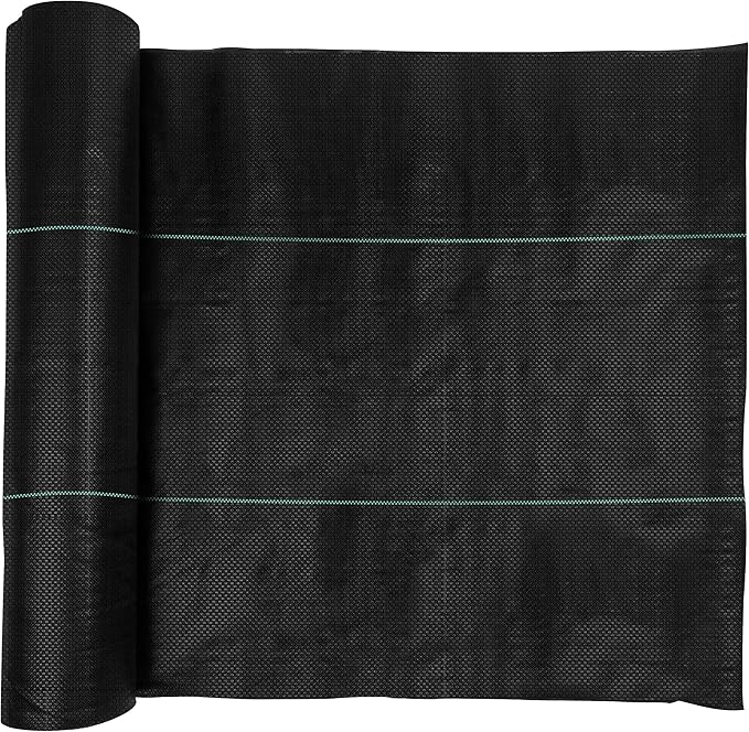 Woven Geotextile Fabric for Driveway and Road Stabilization, Construction Underlayment, Erosion Control, Commercial Grade 50 Year for Gravel Roads and Pavers (15x60) Ships Folded