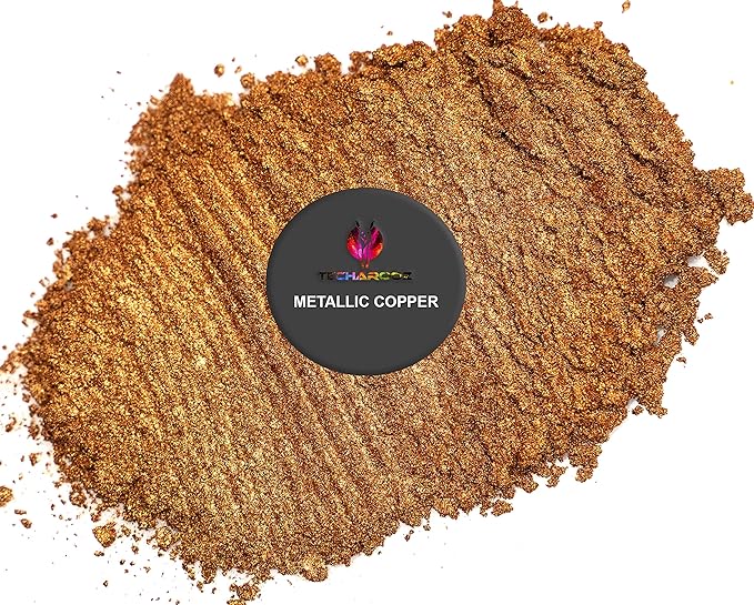 Metallic Copper Mica Powder for Epoxy Resin 56g / 2oz. Jar – TECHAROOZ 2 Tone Resin Dye Color Pigment Powder for Lip Gloss, Nails, Colorant for Slime Bath Bombs Soap Making & Polymer Clay