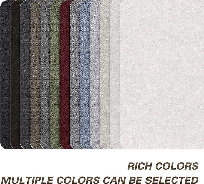 KING MOUNTAIN Fine Linen Fabric Patches, Self-Adhesive, 8x11 inch, 2 PCS, Multi Color, For Linen Sofa and Clothes Repair (Blue Grey, 8" x 11" - 2PCS)