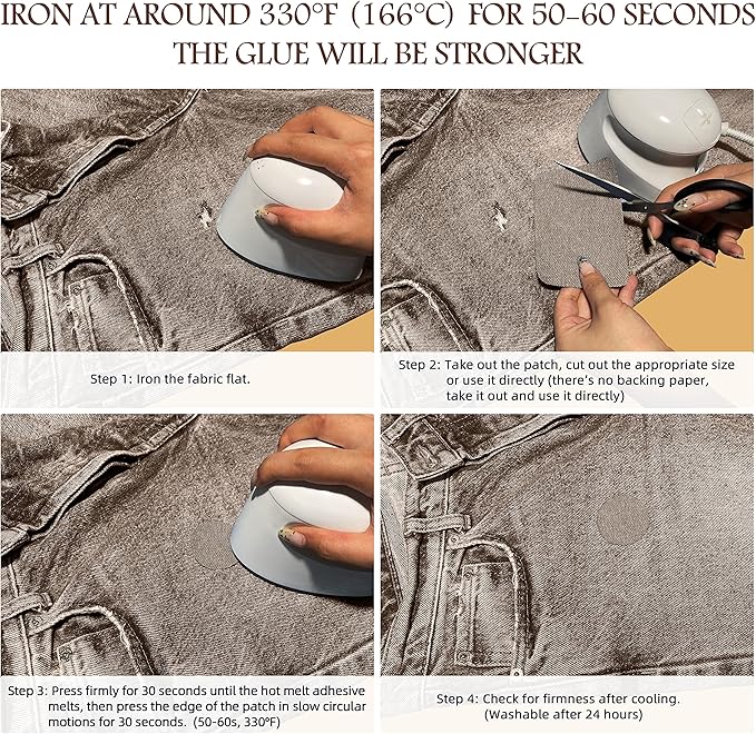 KING MOUNTAIN Iron-on Repair Patch 20 Pcs Pack,Denim Patches for Jeans Kit 3" by 4-1/4", 100% Cotton Denim Iron-on Repair Patch,Jeans and Clothing Repair and Decoration Kit (Five Color 2.0)