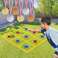 Outdoor Giant Tic Tac Toe Bean Bag Toss Games for Kids Adults Family, Large Outside Lawn Yard Backyard Carnival Field Day Game, Beach Picnic Camping Birthday Party Family Reunion Games